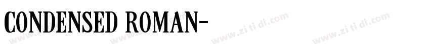 Condensed Roman字体转换